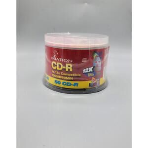 Imation CD-R Spindle 50 Pack Blank Media 1X - 16X Compatible 700MB/80Min NEW
